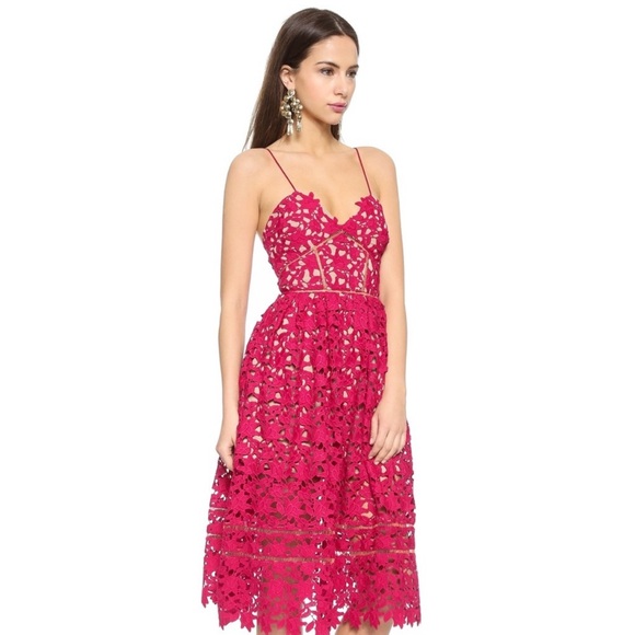 Self-Portrait | Dresses | Selfportrait Mini Azaelea Dress Hot Pink |  Poshmark